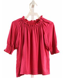 MINI BODEN  HOT PINK   SMOCKED KNIT SS SHIRT