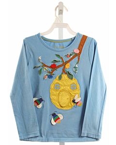MINI BODEN  AQUA   APPLIQUED KNIT LS SHIRT