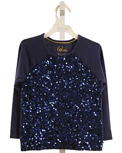 MINI BODEN  NAVY   SEQUINED KNIT LS SHIRT