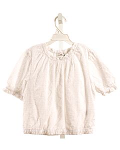 VINEYARD VINES  WHITE EYELET  SMOCKED SHIRT-SS