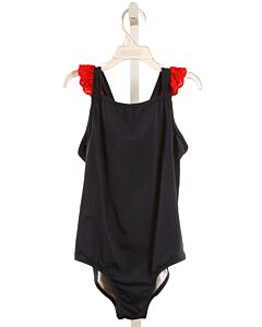 THE BEAUFORT BONNET COMPANY  NAVY    1-PIECE SWIMSUIT WITH EYELET TRIM