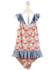 THE BEAUFORT BONNET COMPANY  MULTI-COLOR    1-PIECE SWIMSUIT WITH RUFFLE