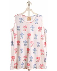 THE BEAUFORT BONNET COMPANY  WHITE  FLORAL  KNIT TANK