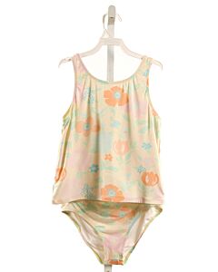 NO TAG  YELLOW  FLORAL  2-PIECE SWIMSUIT