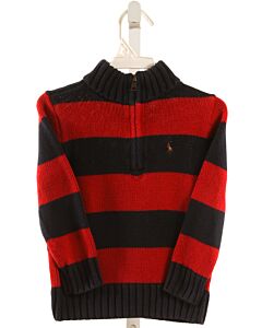 POLO BY RALPH LAUREN  RED  STRIPED  PULLOVER