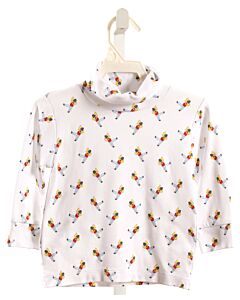 LITTLE ENGLISH  WHITE   PRINTED DESIGN KNIT LS SHIRT