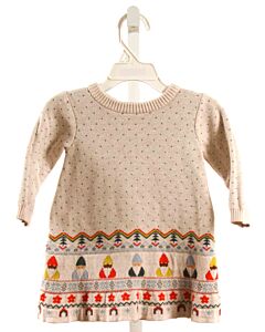 HANNA ANDERSSON  KHAKI  POLKA DOT EMBROIDERED DRESS