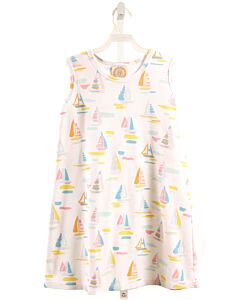 THE BEAUFORT BONNET COMPANY  WHITE KNIT  PRINTED DESIGN DRESS