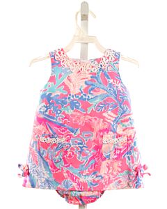 LILLY PULITZER  PINK PIQUE FLORAL  DRESS