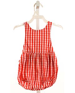 STARTING OUT  RED  GINGHAM  BUBBLE WITH RUFFLE