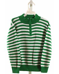 BELLA BLISS  GREEN  STRIPED  PULLOVER