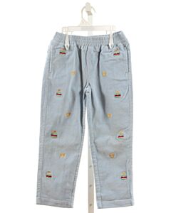 THE BEAUFORT BONNET COMPANY  LT BLUE CORDUROY  EMBROIDERED PANTS