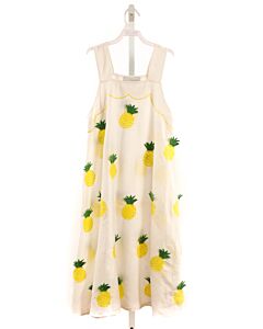 STELLA MCCARTNEY  WHITE LINEN  APPLIQUED DRESS