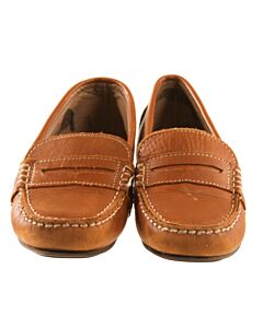 POLO BY RALPH LAUREN BROWN LOAFERS *THIS ITEM IS GENTLY USED WITH MINOR SIGNS OF WEAR (MINOR CREASING) *VGU SIZE TODDLER 11.5