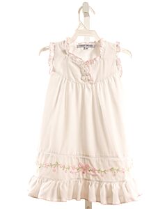 SWEET DREAMS  WHITE  FLORAL EMBROIDERED LOUNGEWEAR WITH PICOT STITCHING