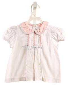 LULLABY SET  WHITE    SHIRT-SS WITH RIC RAC