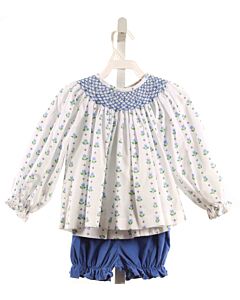 THE BEAUFORT BONNET COMPANY  BLUE  FLORAL SMOCKED 2-PIECE OUTFIT