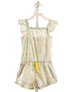 JACADI  GREEN  FLORAL  ROMPER