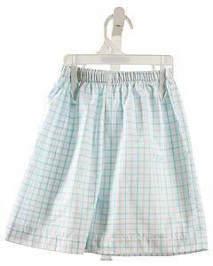 NO TAG  AQUA  WINDOWPANE  SHORTS