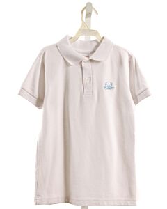 THE SMOCKLING  WHITE PIQUE  EMBROIDERED KNIT SS SHIRT