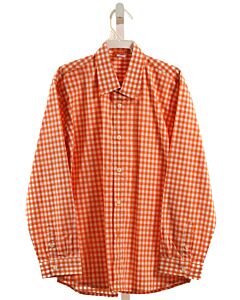 KULE BY NIKKI KULE  ORANGE  GINGHAM  DRESS SHIRT