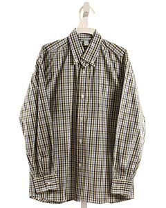 PAPO D'ANJO  FOREST GREEN  PLAID  DRESS SHIRT