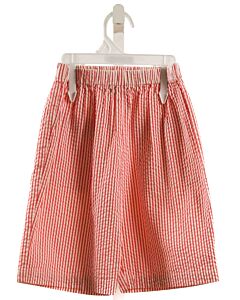 PAPO D'ANJO  RED SEERSUCKER STRIPED  SHORTS