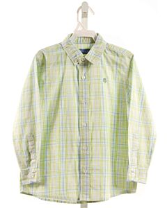 J. BAILEY  LIME GREEN  PLAID  DRESS SHIRT