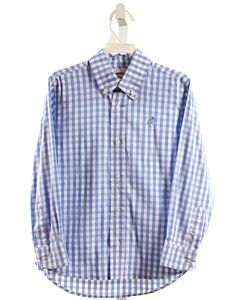 THE BEAUFORT BONNET COMPANY  LT BLUE  GINGHAM  DRESS SHIRT