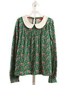 MINI BODEN  GREEN  FLORAL  KNIT LS SHIRT