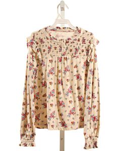 MINI BODEN  IVORY  FLORAL  KNIT LS SHIRT