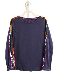 MINI BODEN  NAVY    KNIT LS SHIRT WITH SEQUINS