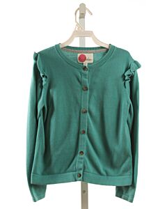 MINI BODEN  GREEN    CARDIGAN WITH RUFFLE