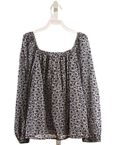 CREWCUTS  NAVY  FLORAL SMOCKED DRESS SHIRT