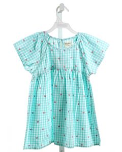 HATLEY  AQUA  GINGHAM  DRESS