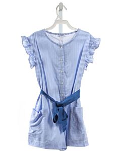 MAYORAL  LT BLUE  STRIPED  ROMPER