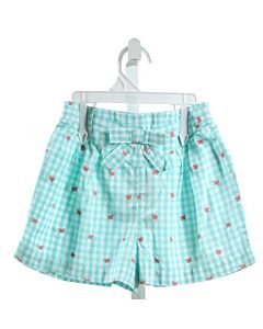 HATLEY  AQUA  GINGHAM  SHORTS WITH BOW