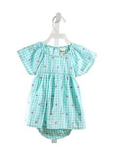 HATLEY  AQUA  GINGHAM  DRESS