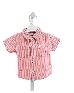 HATLEY  RED  STRIPED  CLOTH SS SHIRT