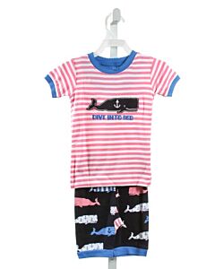 HATLEY  PINK  STRIPED APPLIQUED LOUNGEWEAR