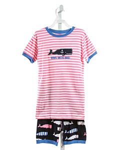 HATLEY  PINK  STRIPED APPLIQUED LOUNGEWEAR