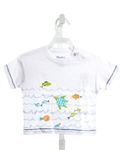 HATLEY  WHITE  PRINTED DESIGN KNIT SS SHIRT