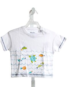 HATLEY  WHITE  PRINTED DESIGN KNIT SS SHIRT