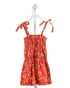 BUSY BEES  RED  FLORAL SMOCKED ROMPER