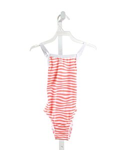 SNAPPER ROCK  PINK  STRIPED  1-PIECE SWIMSUIT