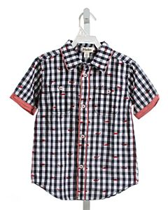 HATLEY  NAVY  GINGHAM  CLOTH SS SHIRT