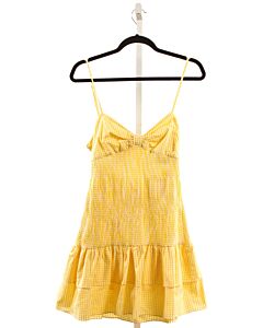 ZARA  YELLOW  GINGHAM SMOCKED DRESS