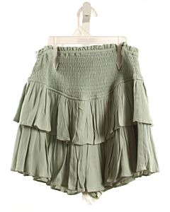 ROCK N RAGS  LT GREEN   SMOCKED SKIRT