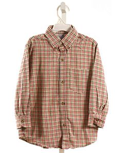 JUST DUCKY  MULTI-COLOR  PLAID  DRESS SHIRT