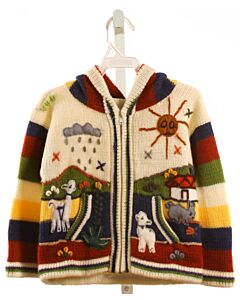 NO TAG  MULTI-COLOR KNIT  APPLIQUED OUTERWEAR